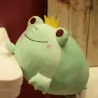 Frosch mit Krone - Plüschtier / Kissen