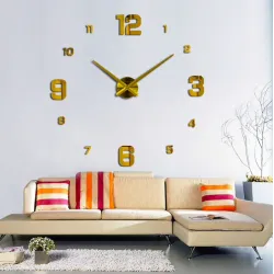 3D-Wanduhr - Acryl-DIY-Aufkleber - Spiegeleffekt