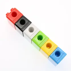 Bleistiftspitzer in Form von Bausteinen - Kunststoff - 10 Stück