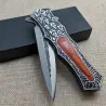 Klappbares Taschenmesser - ganz aus Stahl - geschnitztes Muster