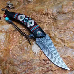 Klappbares Taschenmesser - dekorativer bunter Griff