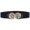 Elastic canvas belt - with decorative metal buckleBelts