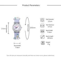 Kids Quartz watch - silicone strap with unicornWatches