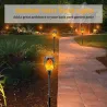 LED Solarlampe - Taschenlampe mit Flackerlicht - Wasserdicht