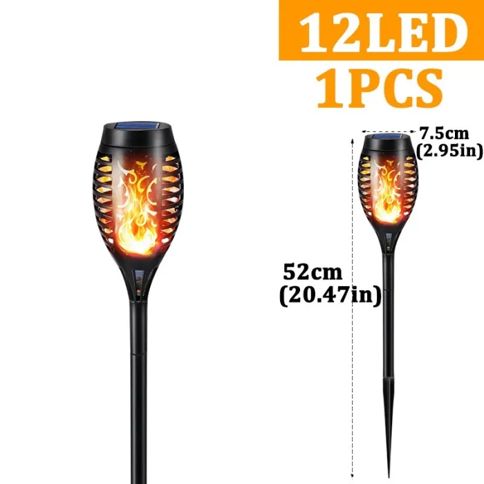 LED Solarlampe - Taschenlampe mit Flackerlicht - Wasserdicht
