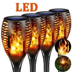 LED Solarlampe - Taschenlampe mit Flackerlicht - Wasserdicht