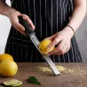 Edelstahlreibe - für Käse - Schokolade - Zitronen- / Orangenhaut