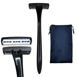 Rasiermesser - langer Griff - mit Klingen