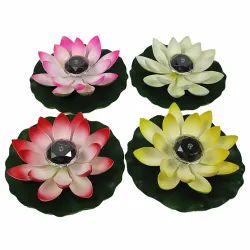Solarbetriebene Blume – Lotusform – LED – Brunnen/Teich schwimmende Dekoration