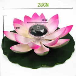 Solarbetriebene Blume – Lotusform – LED – Brunnen/Teich schwimmende Dekoration