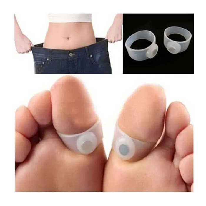 Magnetischer Zehenring aus Silikon - Abnehmen / Massage - 2 Stück