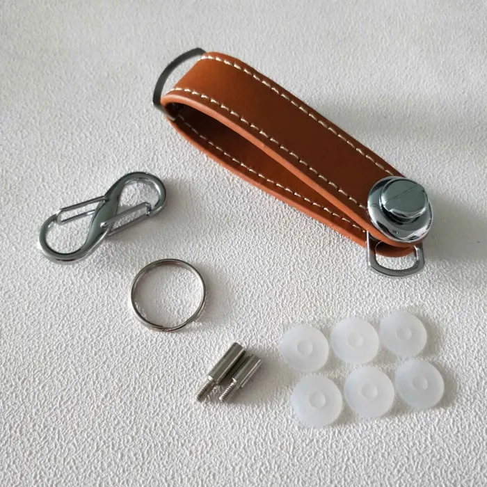 EDC pocket key organizer - leather pouch - keychainKeyrings