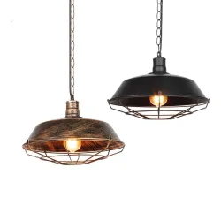Vintage Deckenlampe - mit Metallschirm - 110 - 220 V - E27