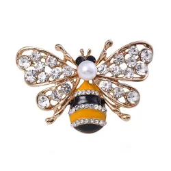 Bienenbrosche aus Kristall