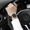 OUKESHI - Quarz-Edelstahluhr - Lederarmband