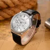 OUKESHI - Quarz-Edelstahluhr - Lederarmband