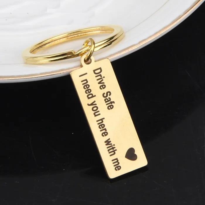 Drive Safe I Need You Here With Me - keychainKeyrings