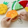 Plüschgeldbeutel in Fruchtform - mit Schlüsselring