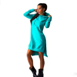 Women's hooded dress - long pulloverHoodies & Jumpers