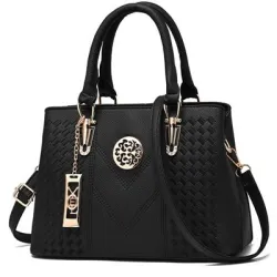 Elegant leather shoulder bag - handbagHandbags