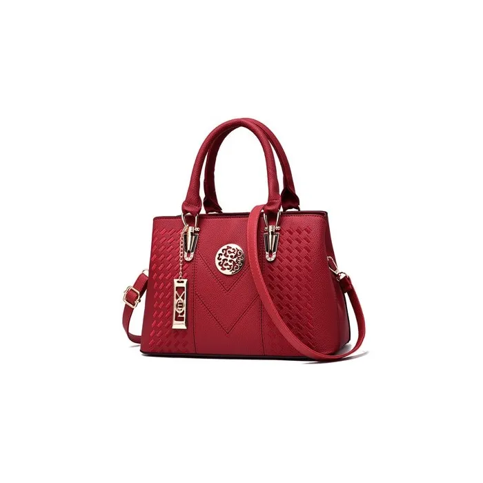 Elegant leather shoulder bag - handbagHandbags