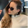 Sonnenbrille im Cat-Eye-Stil - mit Kette / Herz