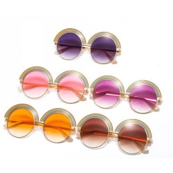 Runde Regenbogen-Sonnenbrille - Metallrahmen