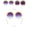 Runde Regenbogen-Sonnenbrille - Metallrahmen