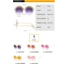 Runde Regenbogen-Sonnenbrille - Metallrahmen