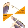 Runde Regenbogen-Sonnenbrille - Metallrahmen