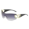 Fashion rimless sunglasses - metal double heart hingeSunglasses