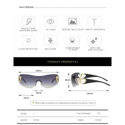 Fashion rimless sunglasses - metal double heart hingeSunglasses