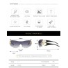 Fashion rimless sunglasses - metal double heart hingeSunglasses