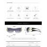 Fashion rimless sunglasses - metal double heart hingeSunglasses