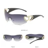Modische randlose Sonnenbrille - Doppelherzscharnier aus Metall