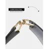 Modische randlose Sonnenbrille - Doppelherzscharnier aus Metall