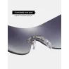 Fashion rimless sunglasses - metal double heart hingeSunglasses