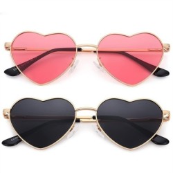Herzförmige Sonnenbrille – Metallrahmen – UV400