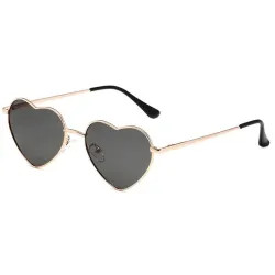 Herzförmige Sonnenbrille – Metallrahmen – UV400