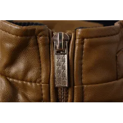 Slim leather jacket - with zippers / pocketsJackets