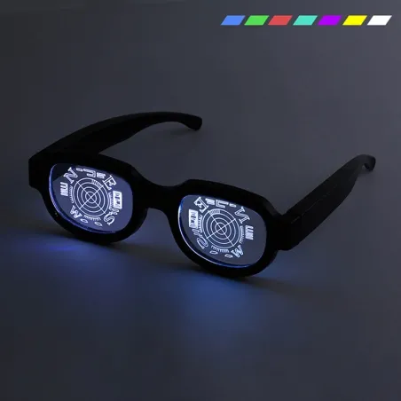 LED-Leuchtbrille - Punk-Stil - USB