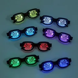 LED-Leuchtbrille - Punk-Stil - USB