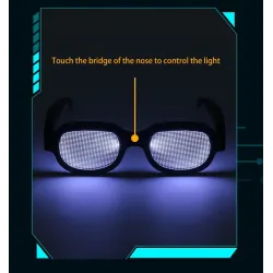 LED-Leuchtbrille - Punk-Stil - USB
