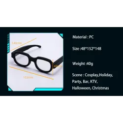 LED-Leuchtbrille - Punk-Stil - USB