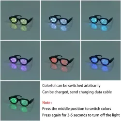 LED-Leuchtbrille - Punk-Stil - USB