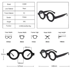 Runde Retro-Sonnenbrille - klare Gläser