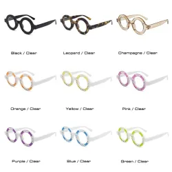 Retro round sunglasses - clear lensesSunglasses
