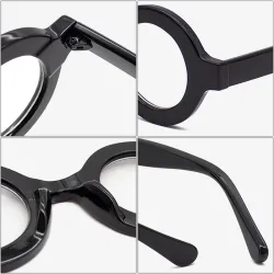 Runde Retro-Sonnenbrille - klare Gläser