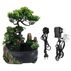 Wasserfallbrunnen - Luftbefeuchter mit Licht - 220V - EU-Stecker