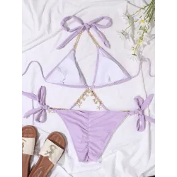 Sexy Bikini-Set - mit Kristall-/Metallverzierungen